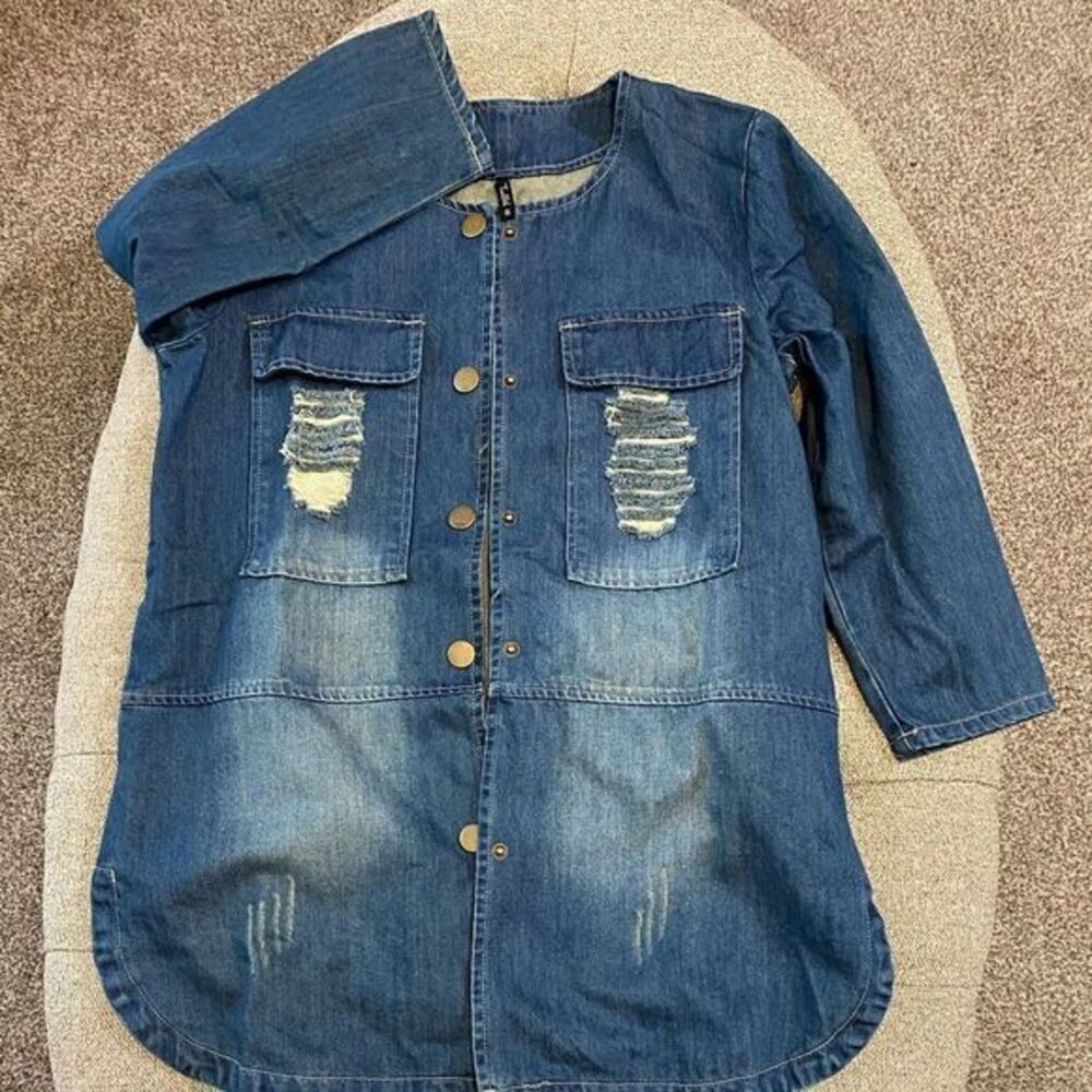 Distressed Denim Jacket - Picture 14 of 16